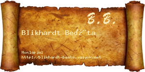 Blikhardt Beáta névjegykártya