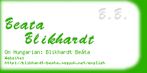 beata blikhardt business card