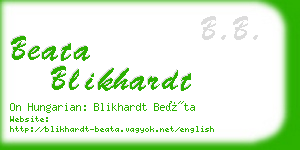 beata blikhardt business card